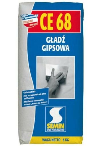 Obrazek CE 68 5 KG gładź gipsowa
